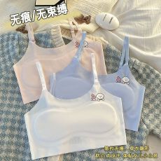 批发<b class='q'>内衣</b>小学生初中女童<b class='q'>无</b><b class='q'>钢圈</b>文胸发育期细肩带少女薄款胸罩<b class='q'>无</b>痕背心