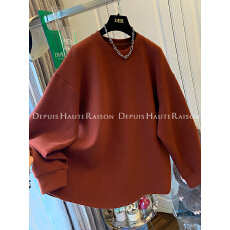 批发螺纹德绒<b class='q'>大码</b>300斤秋冬新款加厚圆领T恤卫衣<b class='q'>打底衫</b>宽松内搭上衣女