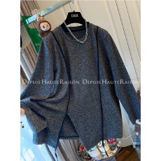 批发原版面料特<b class='q'>大码</b>300斤<b class='q'>韩版</b>百搭拼接开叉下摆设计感长袖T恤宽松上衣