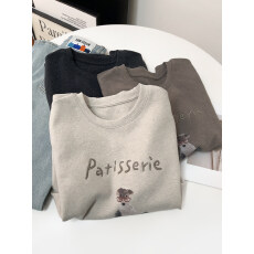 批发德绒<b class='q'>大码</b>300斤磨毛加厚<b class='q'>韩版</b>复古小狗印花短袖T恤女宽松打底衫上衣