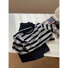 批发原版面料大码300斤条纹撞色卡通小马刺绣圆领短袖t恤女<b class='q'>宽松</b><b class='q'>打底衫</b>