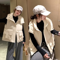 批发厂家菱格棉服女2025新款高级感马甲棉袄爆款<b class='q'>冬</b>季外套小个子棉衣厂