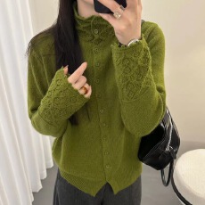 批发工厂2025爆款慵懒风长袖毛衣针织衫女装秋冬新款韩系宽松开衫上衣