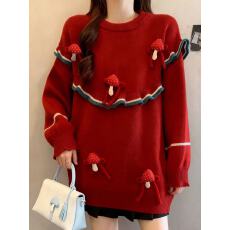 批发工厂秋冬韩系减龄2025毛衣女长袖宽松慵懒套头针织衫