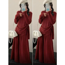 批发工厂孕妇<b class='q'>装</b>2025秋冬季孕期穿搭法式开叉上衣阔腿<b class='q'>裤</b>子慵懒风两件套