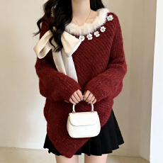 批发工厂系穿搭套装法式千金风时尚针织开衫2025秋冬<b class='q'>毛衣</b>