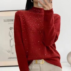 批发工厂针织上衣女2025春秋新款<b class='q'>百搭</b>修身显瘦长袖T恤内搭打底衫