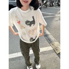 批发官图 特价 190克牛奶丝 后包领 夏装<b class='q'>短袖</b>T恤男女宽松上衣 跨境
