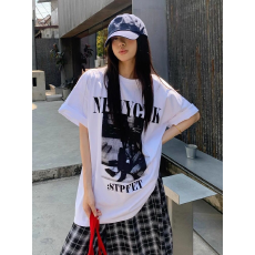 批发官图 特价 190克牛奶丝 后包领 夏装<b class='q'>短袖</b>T恤男女宽松上衣 跨境