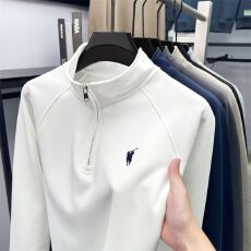 批发【原版做工，精致后包领】t恤套头<b class='q'>商务</b>设计卫衣拉链套头卫衣新款