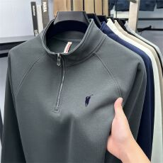批发原版做工，精致后包领2025春秋新款中青年<b class='q'>商务</b>设计套头潮流卫衣