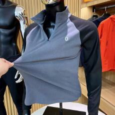 撞色拼接半拉链立领卫衣男美式2025秋冬季打底衫上衣男休闲亲肤