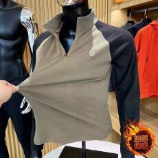 批发美式休闲高档半拉链立领卫衣男2025年秋冬季亲肤上衣男亲肤舒适