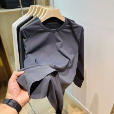 批发新款纯色打底秋冬款打底衫男士T恤弹力长袖2025年休闲亲肤舒适