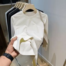 批发打底休闲男士插肩户外插肩袖轻奢长袖打底衫T恤丝滑弹力新款纯色