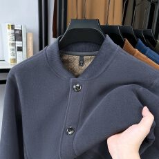 批发原版现货 摇粒绒加绒加厚<b class='q'>男</b>士<b class='q'>夹克</b>外套下摆袖口螺口设计内里有绒