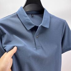 批发【原版特价】珠地棉POLO衫跨境外贸专供原版质量 高档纯色POLO衫