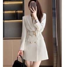 批发高级感西装连衣裙女2025秋新款气质西服外套<b class='q'>职业</b><b class='q'>套装</b>赫本风裙子