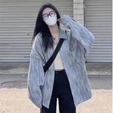 批发美式绿色<b class='q'>夹克</b>外套<b class='q'>女</b>春秋季2026新款慵懒风复古宽松百搭<b class='q'>夹克</b>上衣潮