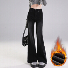 批发不贴腿喇叭<b class='q'>宽松</b>牛仔裤女秋冬2025年新款显瘦爆款设计感辣妹阔腿裤