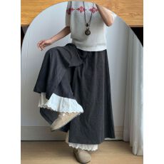 批发蕾丝拼接裙<b class='q'>裤</b>女秋冬季大假两件绒