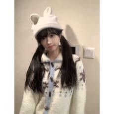 批发费尔岛<b class='q'>毛衣</b>外套<b class='q'>女</b>秋冬穿搭牛角扣针织<b class='q'>开衫</b>宽松保暖学院风甜美上衣