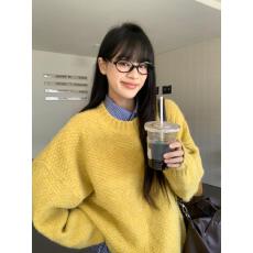 批发菠萝纹毛衣2025冬季<b class='q'>新款</b>多巴胺软糯套头针织衫打底外穿女