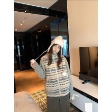 批发复古费尔岛提花羊羔毛马甲男女2025新款立领保暖毛绒一体马甲