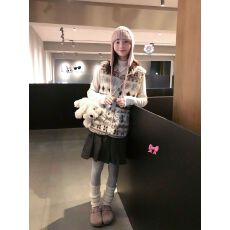 批发费尔岛羊羔毛<b class='q'>马甲女</b>秋冬韩系复古提花皮毛一体保暖巨好看背心外套