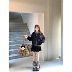 批发实拍 韩版复古套装高级棒球服外套2025秋冬新款加厚连帽长袖毛衣