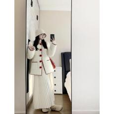 批发韩系高级感超好看小香风短款外套2025新款羊羔毛减龄漂亮洋气外套