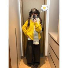 批发纯色百搭针织衫毛绒感套头半开圆领毛衣2025秋冬款宽松慵懒风上衣