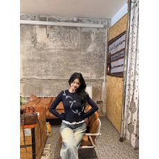 批发韩系宝蓝色芭蕾风<b class='q'>长袖</b><b class='q'>t</b><b class='q'>恤</b>女秋冬加绒打底内搭短款修身上衣