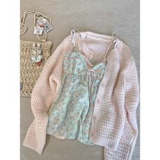 批发韩系减龄<b class='q'>碎花</b>印花吊带娃娃衫夏季新款潮