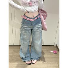 批发夏季时尚洋气辣妹胖mm遮肉显瘦穿搭加长简约<b class='q'>直筒</b>长裤