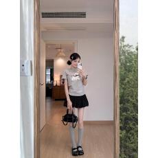 批发甜美灰色纯棉短袖T恤女2026夏季<b class='q'>韩版</b>波点小狗圆领卡通慵懒风上衣