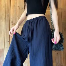 批发白色棉麻<b class='q'>阔腿裤</b>女夏季薄款高腰宽松冰丝小个子休闲慵懒<b class='q'>亚麻</b>拖地<b class='q'>裤</b>