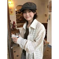 复古文艺棉麻长袖防晒衬衫防晒衫衬衣