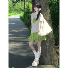 批发休闲<b class='q'>运动服</b>套装女夏季穿搭宽松短袖T恤不规则半身裙两件套
