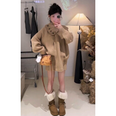 批发韩系慵懒风围巾领毛衣套装女秋冬新款宽松显瘦针织衫半身裙两件套