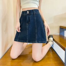 批发牛仔短裙女夏2026新款浅色<b class='q'>百搭</b>半身裙高腰显瘦a字包臀中长款裙子