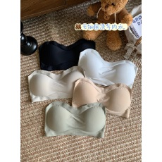 批发实拍实价 小胸聚拢<b class='q'>无肩带</b>内衣女透气抹胸隐形无钢圈裹胸<b class='q'>文胸</b>罩