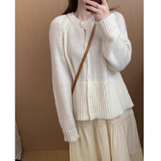 批发糖果色减龄气质毛衣外套女春秋款针织开衫韩版温柔<b class='q'>薄外套</b>