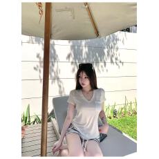 批发Suuuicee 自在holidday 前短后长 可调节抽绳 松紧腰宽松休闲短裤