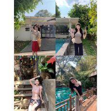 批发来财小马 <b class='q'>小</b>飞袖 双层木耳边<b class='q'>小</b>飞袖天丝羊毛正肩t恤修身百搭上衣