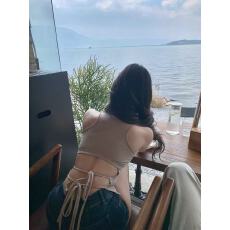 批发【Fart Shop】反转魅力 高领系带露背收腰背心女春夏纯欲无袖<b class='q'>上衣</b>