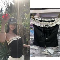 批发红人馆背心女夏外穿2026新款美背辣妹设计感短款黑色无袖抹胸上衣