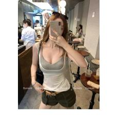 批发板栗可可Bankelili'曼妙美神'绝美腰身比！天丝带胸垫吊带/背心女