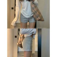 批发YOLO SHOP 灰色针织<b class='q'>百搭</b>包臀短<b class='q'>裤</b>女夏季美式辣妹休闲高腰运动热<b class='q'>裤</b>