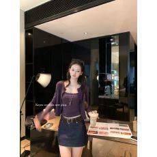 批发孔一粒 紫色长袖<b class='q'>开衫</b>+内搭吊带背心两件套女秋季设计感上衣套装